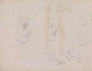 Sheet from the Blake-Varley Sketchbook of 1819, Pages 37 and 38